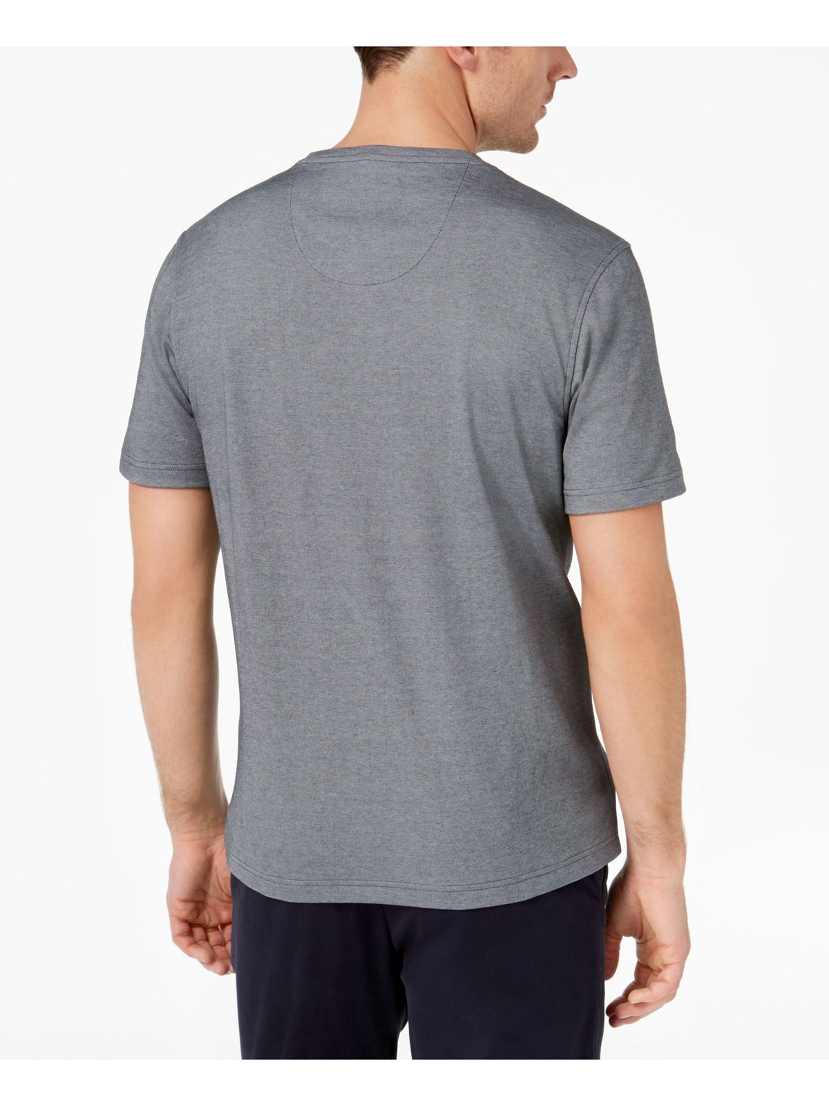Tasso Elba Men's T-Shirt V Neck Short Sleeve Tee Gray Size Medium