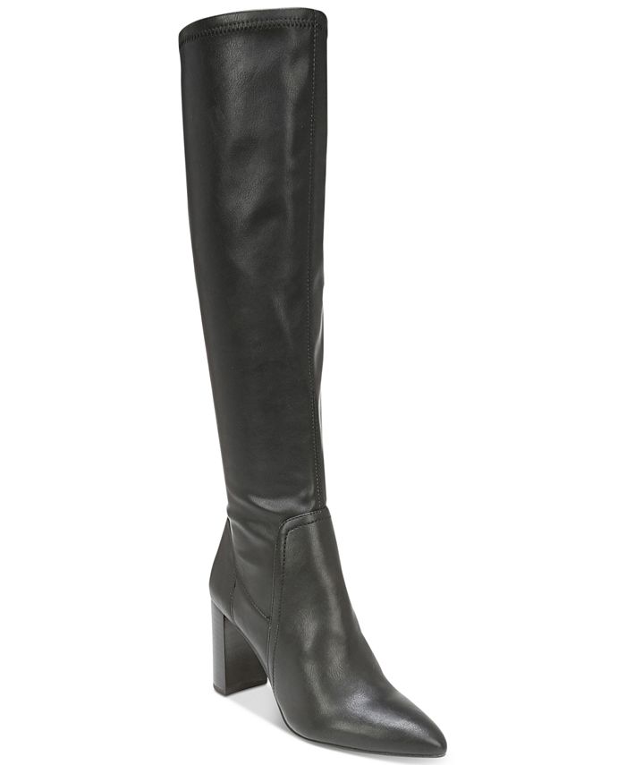 Franco Sarto Women's Kolette Block Heel Tall Boots Black Size 9 M