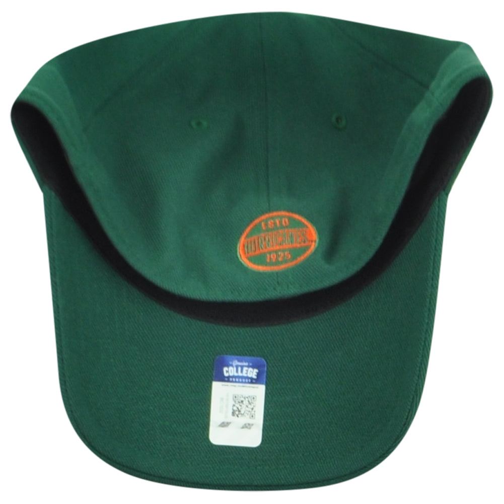 NCAA Adidas Miami Hurricanes 1925 Flex Fit Medium/Large M/L Adult Mascot Hat Cap