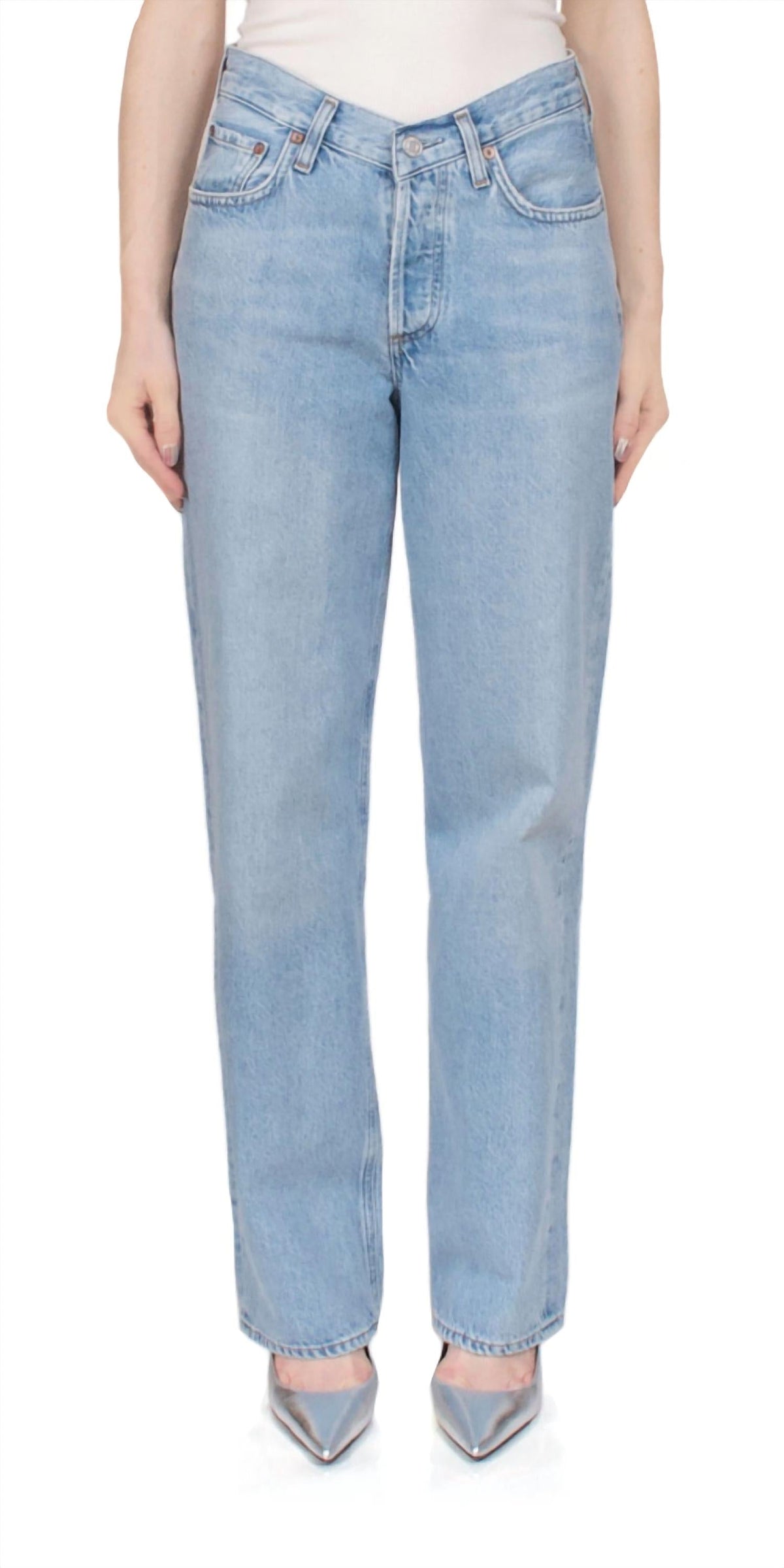 Agolde - Women's V-waist Baggy Jean Prevail