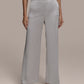 Donna Karan New York Womens Wide Leg Satin Pants Tuscan Grey