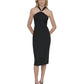 DKNY Womens Ribbed Sleeveless Sheath Dress Black