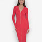 DKNY Womens Zip Front Cardigan Dress Watermelon Sugar