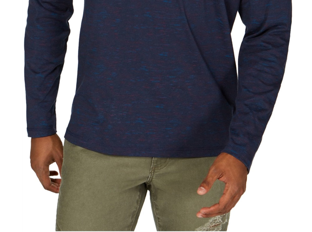 American Rag Men's Henley Basic T-Shirt Blue Size Medium