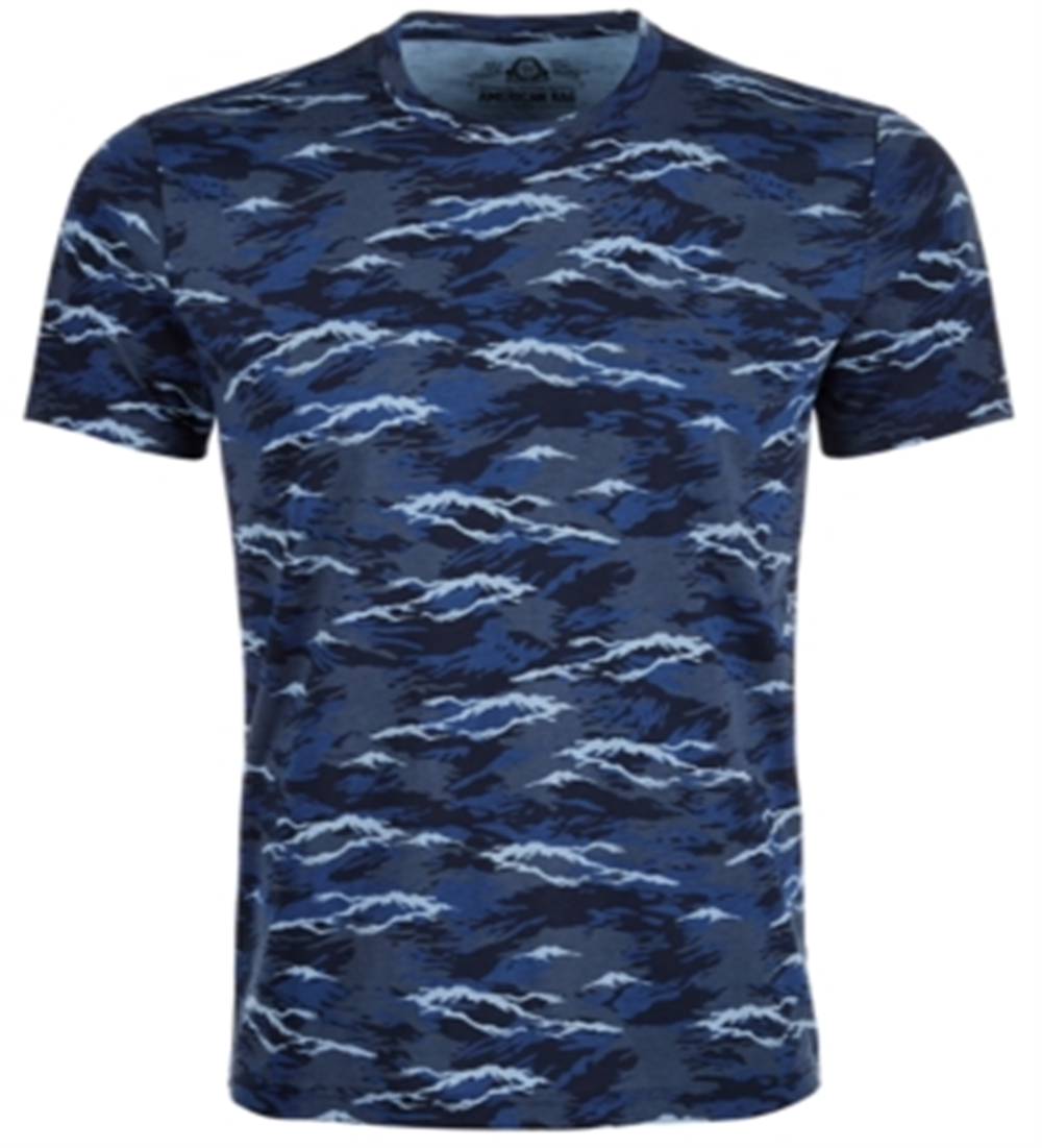 American Rag Men's Wave Camouflage T-Shirt Blue Size Medium