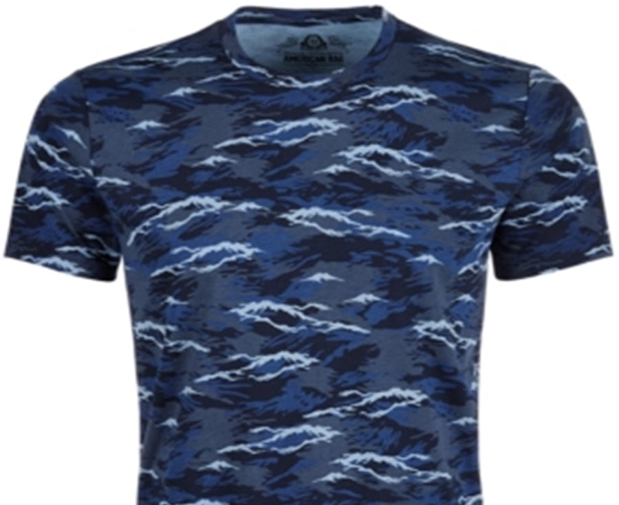 American Rag Men's Wave Camouflage T-Shirt Blue Size Medium
