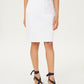 Charter Club Women's Denim Tummy Control Skirt White Size 12