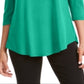 JM Collection Women's Cold Shoulder Top Green Size XX-Large