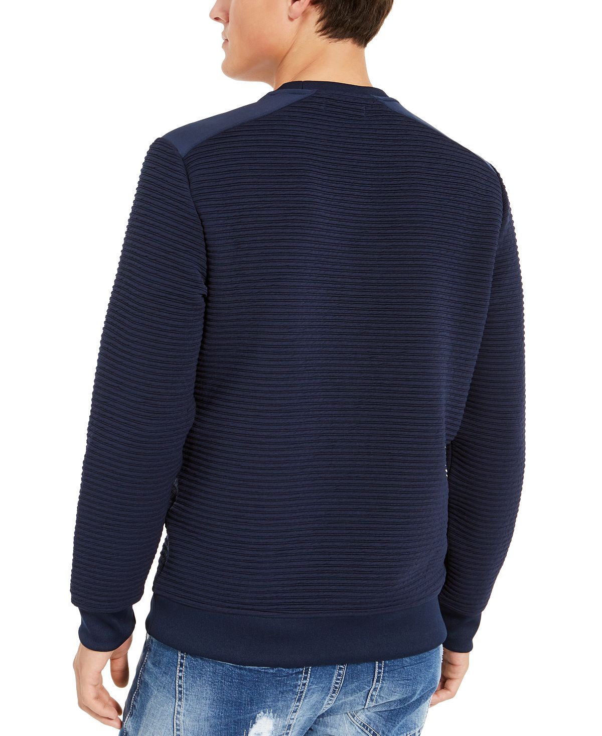 INC International Concepts Men's Ozzy Zip Pocket Sweatshirt Blue Size X-Large