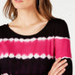 INC International Concepts Women's Embellished Tie Dyed Tunic Black Size X-Large