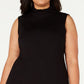 Alfani Women's Sleeveless Mock Neck Top Black Size 3X
