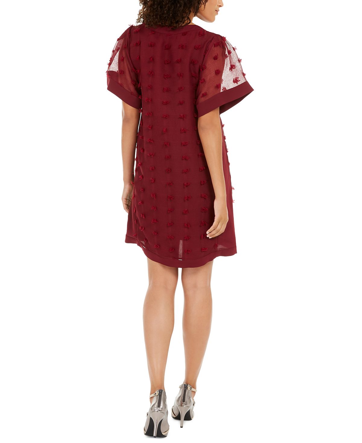 Alfani Women's Textured Dot A Line Dress Red Size 16 Petite