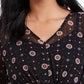 Style & Co Women's Black Tie Waist Peasant Blouse Size X-Small