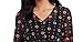 Style & Co Women's Black Tie Waist Peasant Blouse Size X-Small