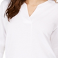 Style & Co Women's Split Neck Top White Size Small