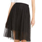 INC International Concepts Women's Sparkle Tulle Skirt Black Size Small