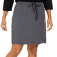 Style & Co Women's Drawstring Tencel Skort Gray Size X-Small