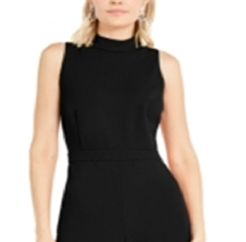 Alfani Women's Sleeveless Mock Wide Leg Evening Jumpsuit Black Size Large