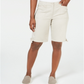Karen Scott Women's Solid Tie Cuff Shorts Beige  Size 8