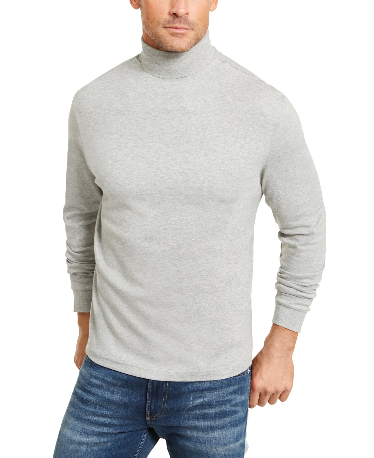 Club Room Men's Solid Mock Neck Shirt Gray Size XX-Large