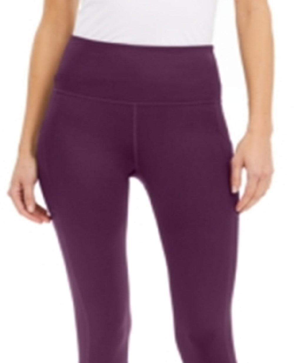 ID Ideology Women's High Rise Side Pocket Cropped Leggings Purple Size X-Small