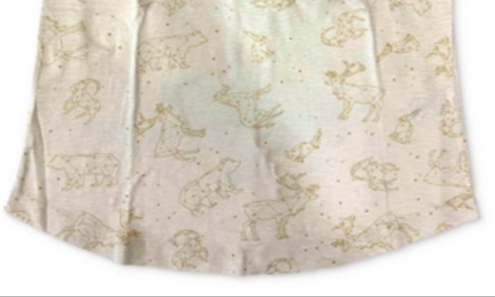 Style & Co Women's Cotton Printed T-Shirt Brown Size Medium