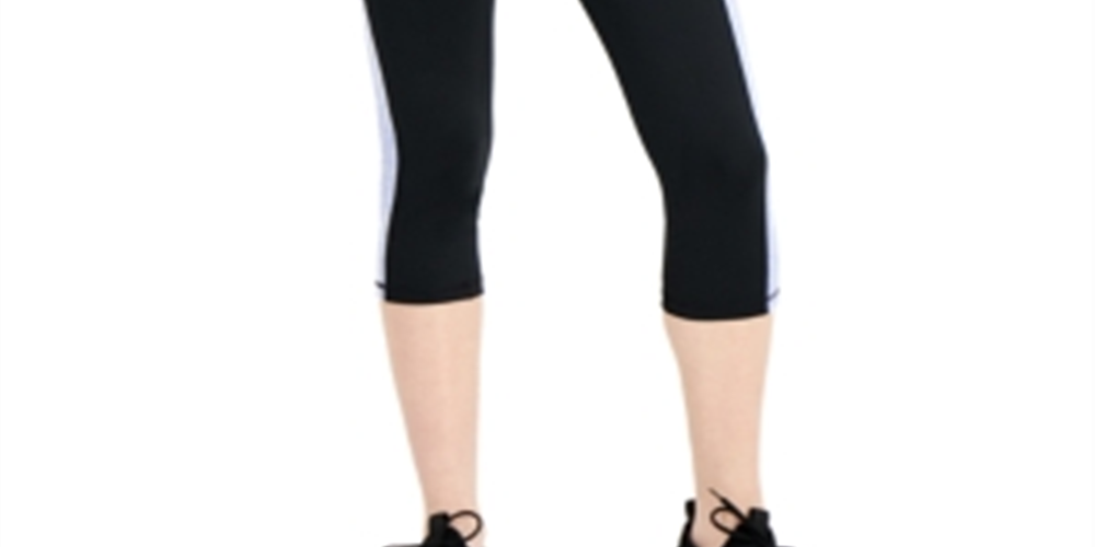 ID Ideology Women's Colorblocked Cropped Leggings Black Size S