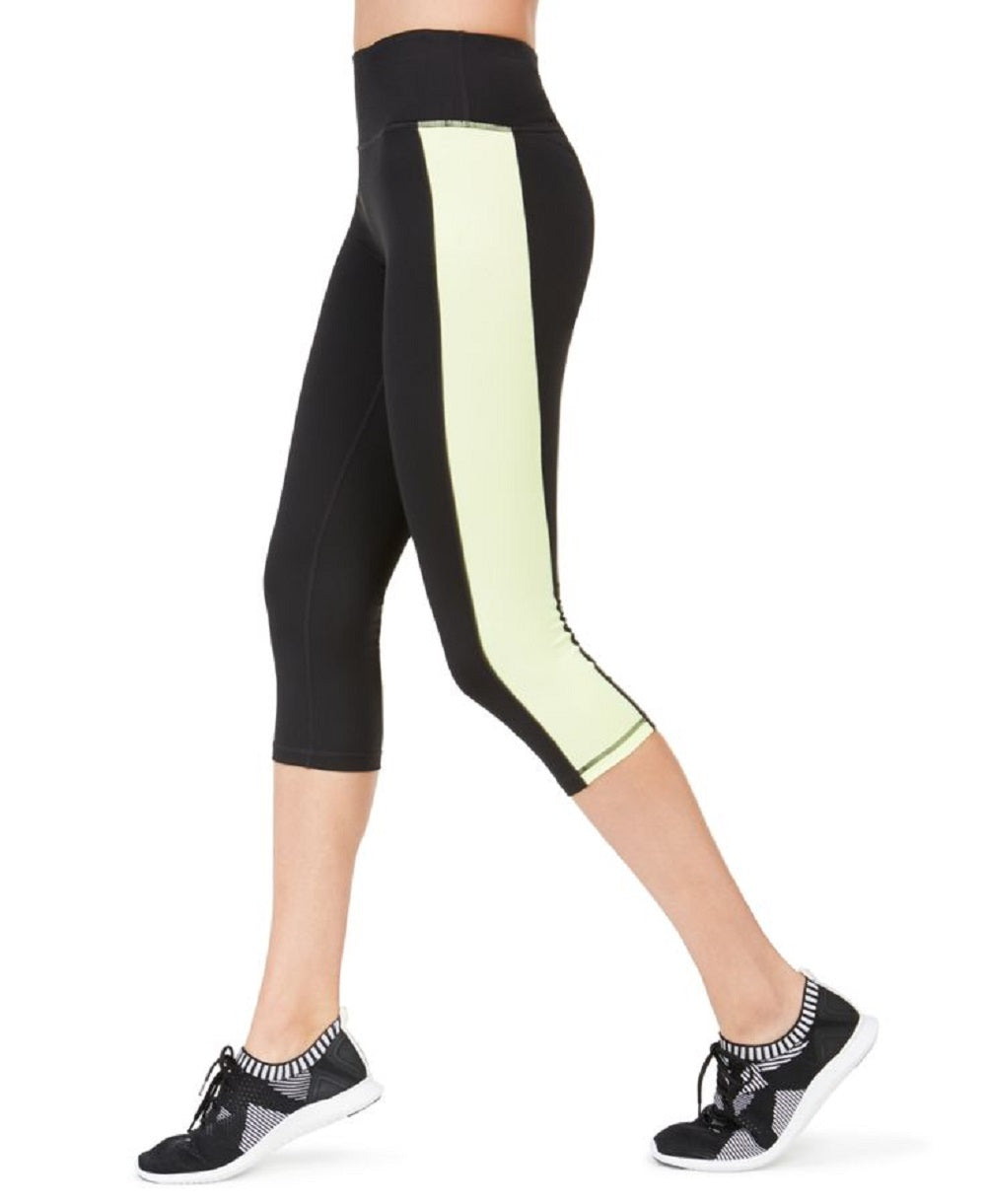 ID Ideology Women's Colorblocked Cropped Leggings Black Size XS