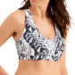 ID Ideology Women's Snake Embossed Low Impact Sports Bra White Size Small