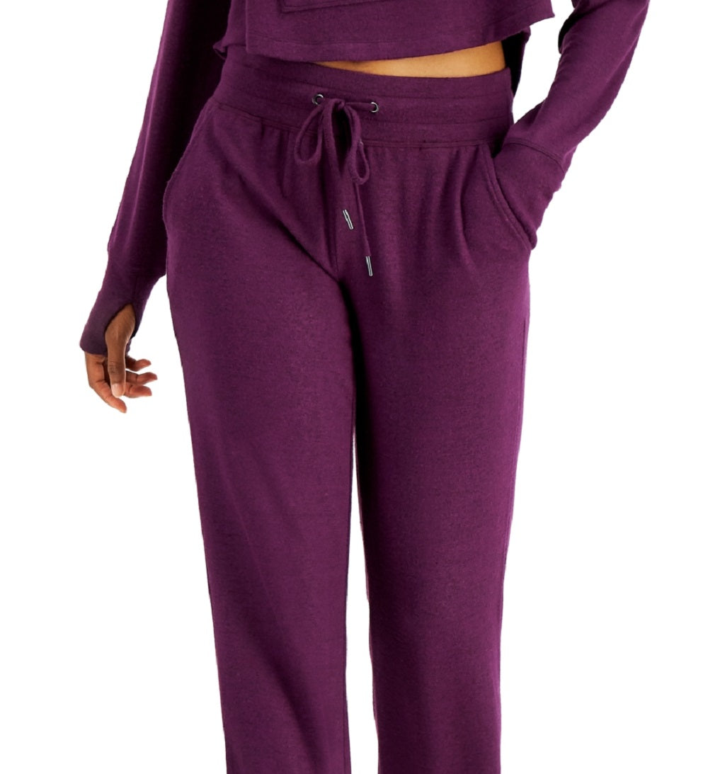 Id Ideology Women's Mushy Knit Joggers Purple Size XX-Large