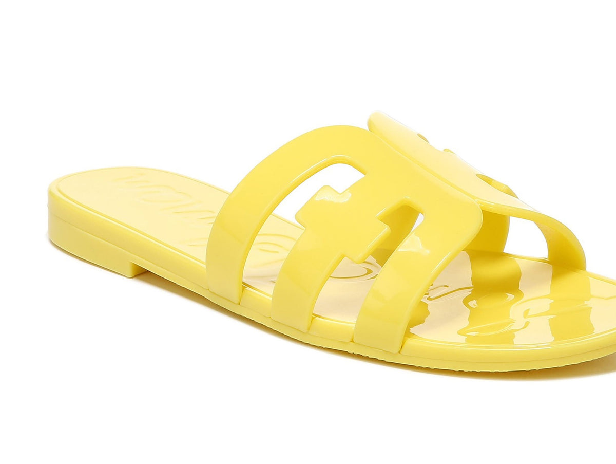Sam Edelman Women's Bay Jelly Slide Sandal Yellow Size 7M