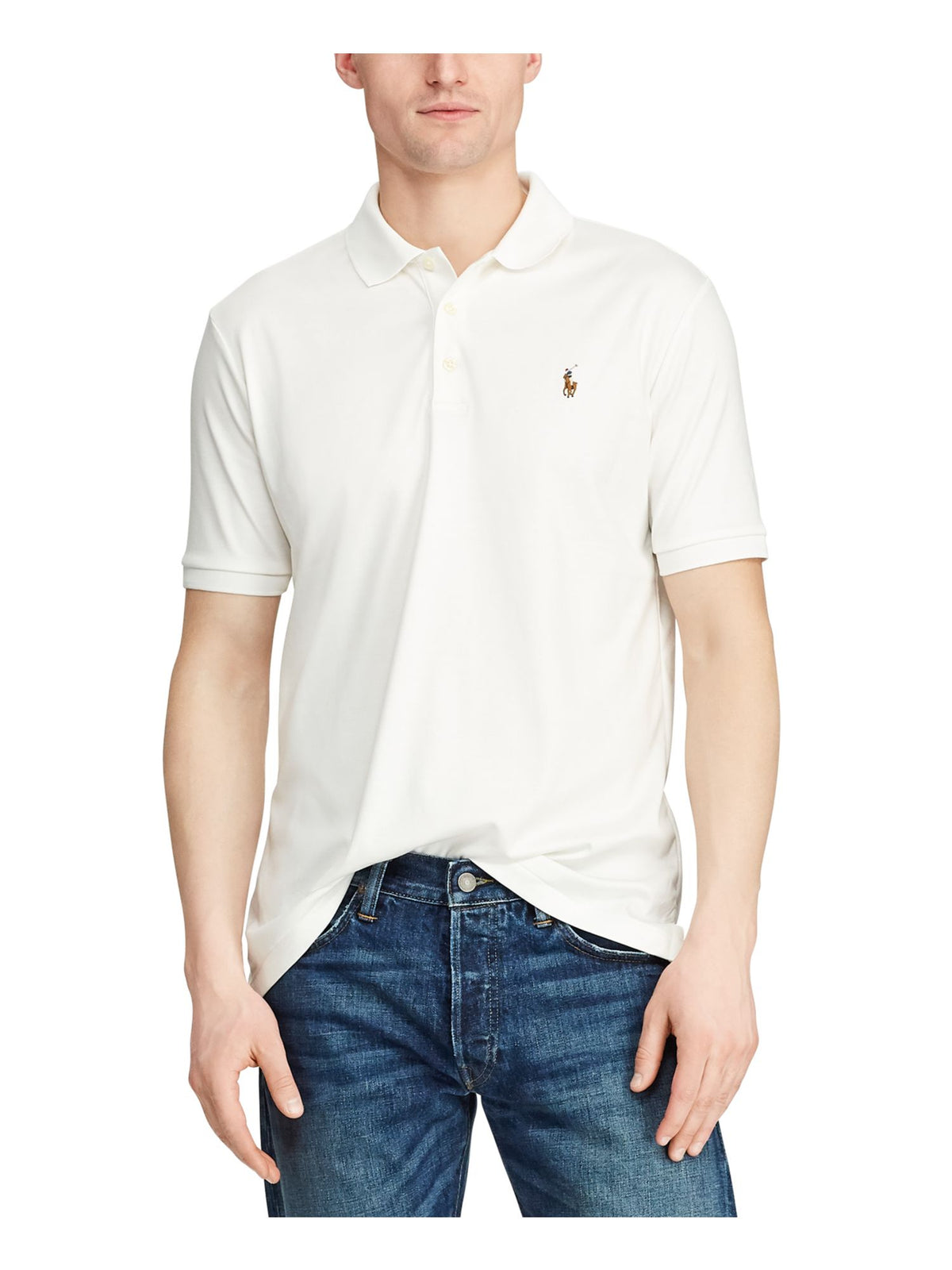 Polo Ralph Lauren Men's Classic Fit Soft Touch Cotton Polo White Size X-Large