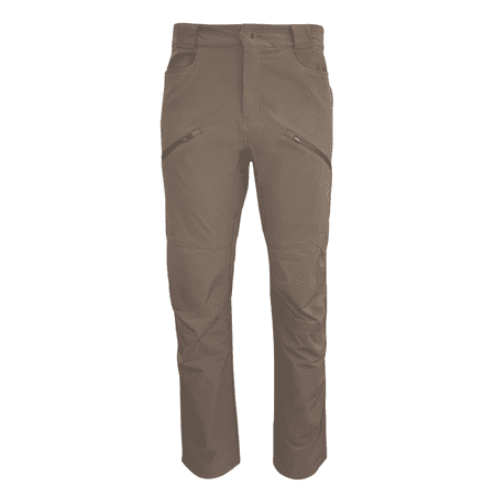 Pnuma Outdoors Prevail Pant Clay 32 Tall 4 Way Stretch DWR Finish Odor Control Articulated Knees Side Zips