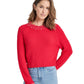 Dkny Jeans Petite Embellished Mock-Neck Sweater - Red Light