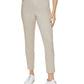 DKNY Women's Twill Side Zip Ankle Pants Brown Size 4