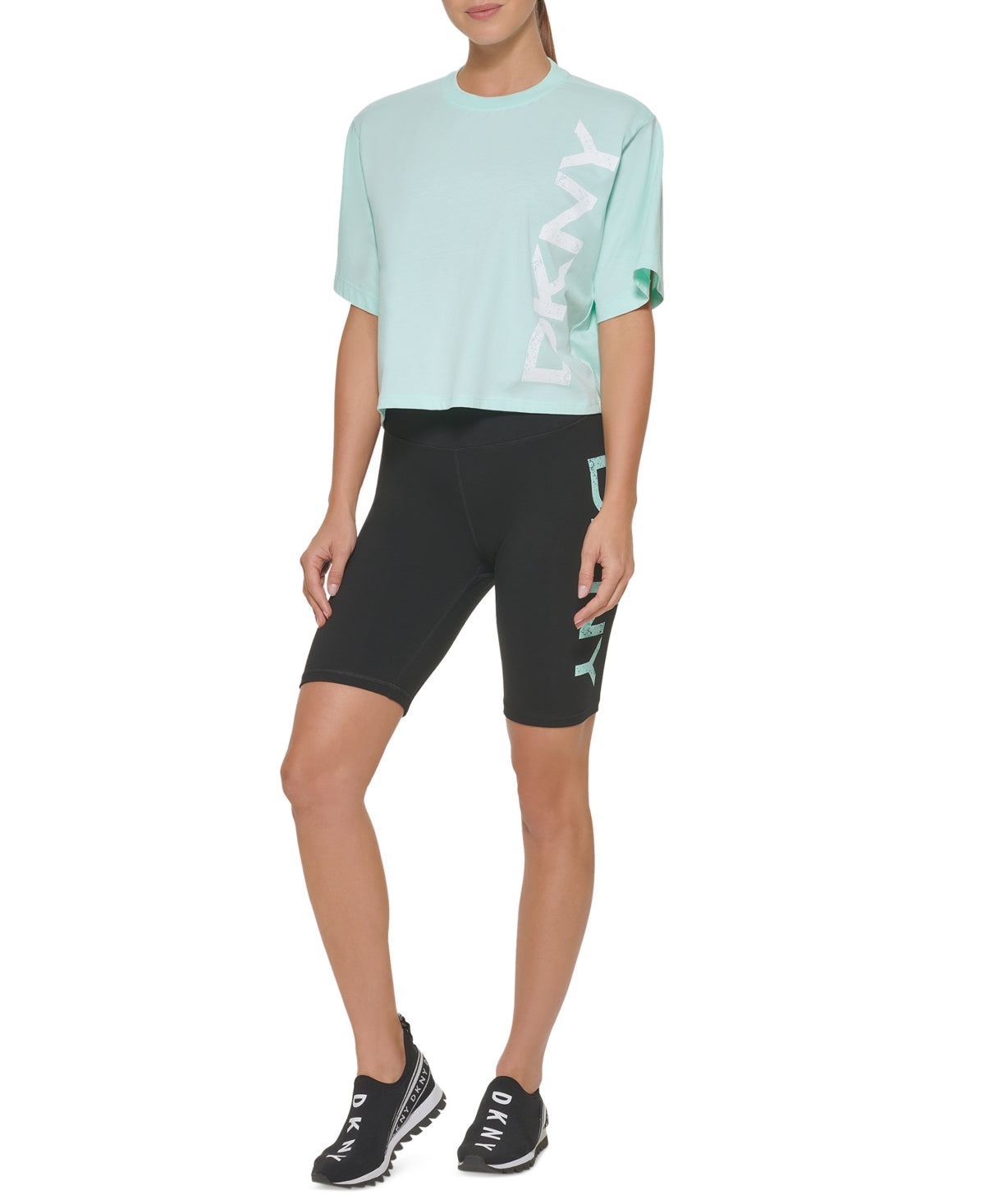 DKNY Women's Sport Logo T-Shirt Blue Size X-Large