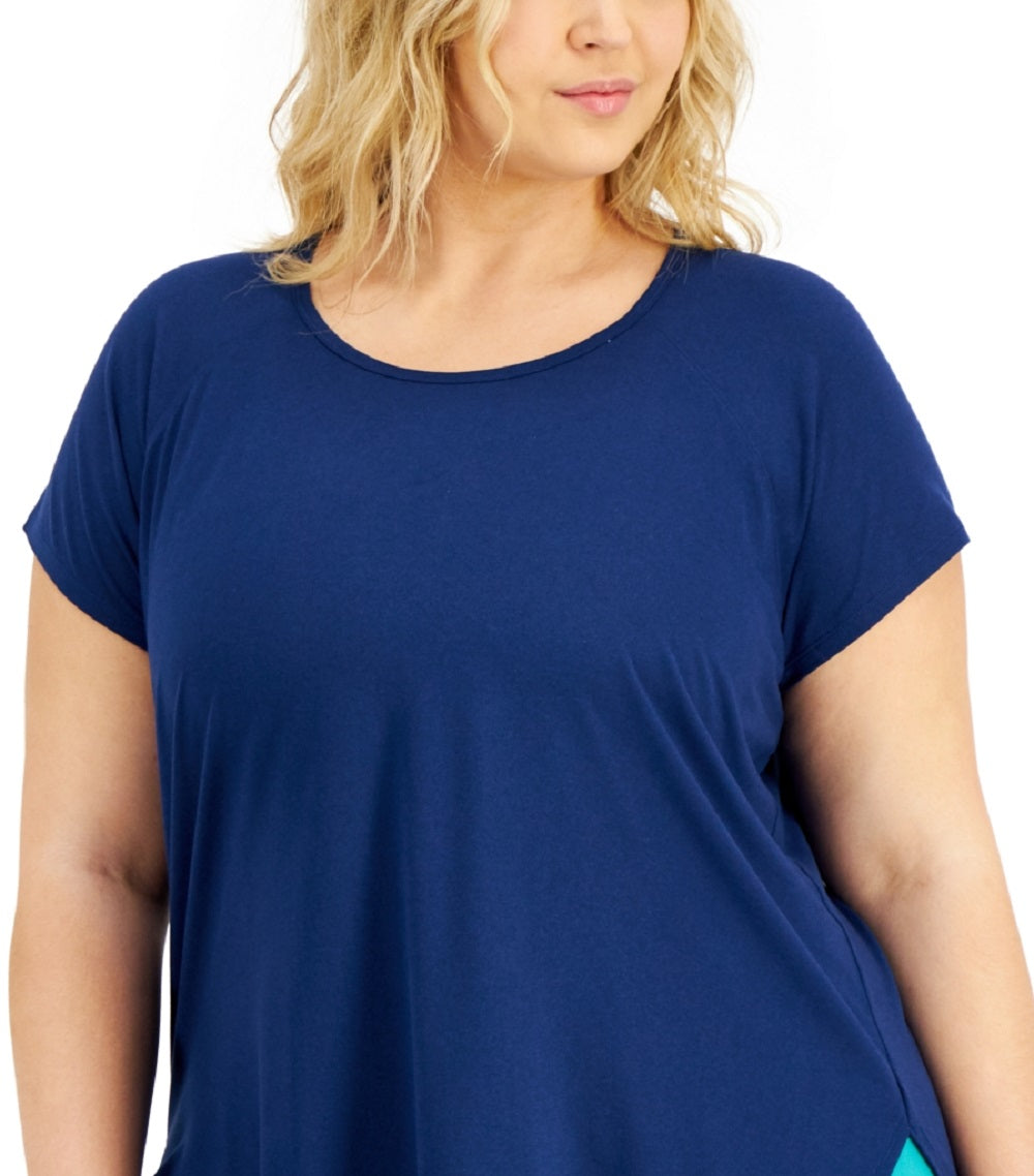 ID Ideology Women's Sweat Set T Shirt Blue Size 3X