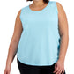 ID Ideology Women's Birdseye Mesh Tank Top Blue Size 3X