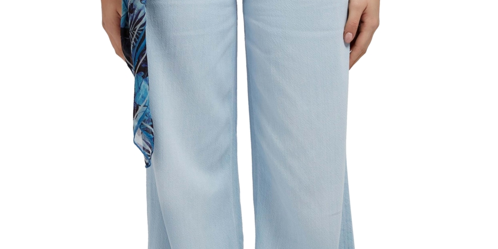 GUESS Women's Super High Wide Leg Jeans Blue Size 25X33