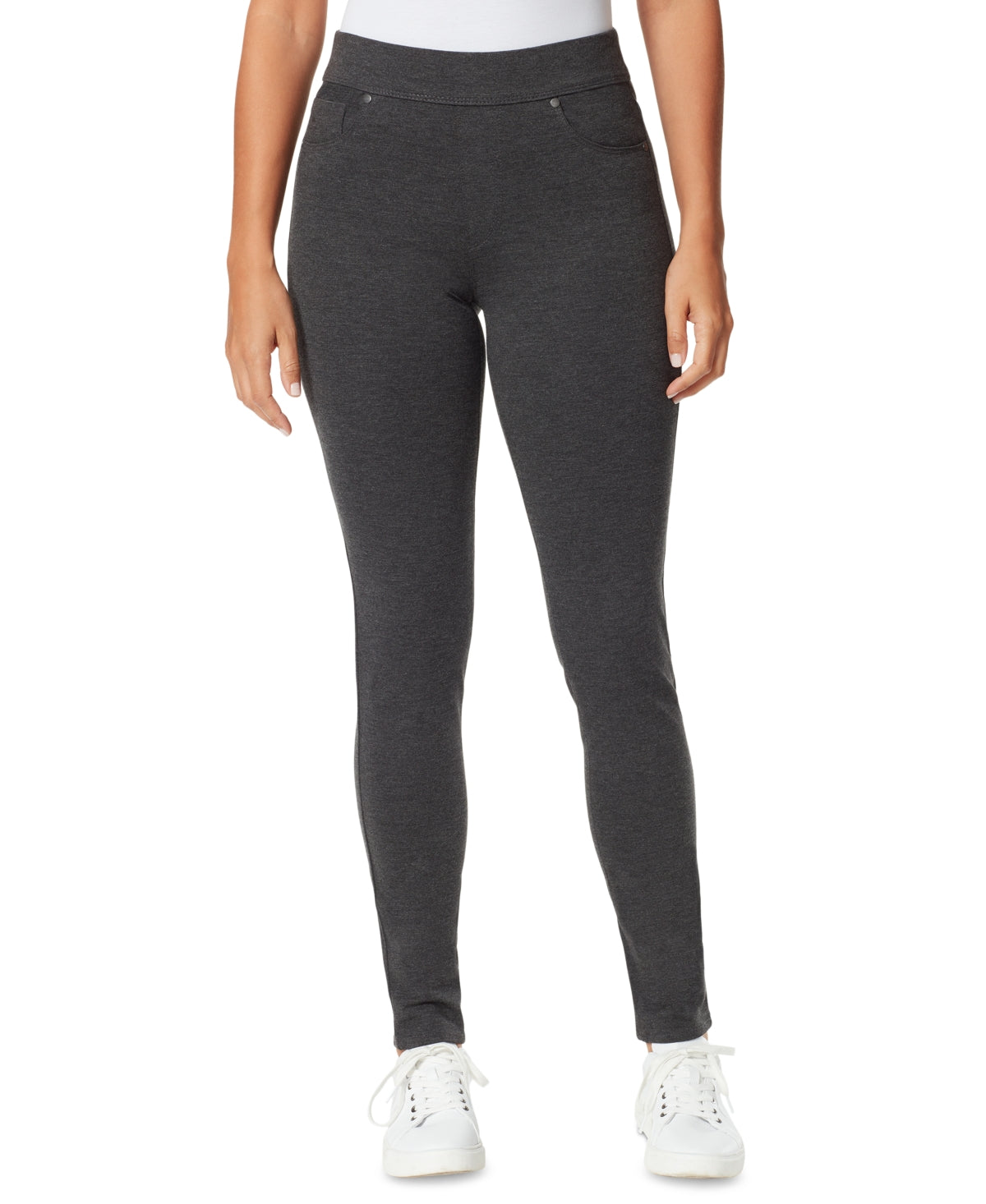 Gloria Vanderbilt Women's Ponte Pull On Leggings Gray Size 12