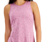 ID Ideology Women's Essentials Heathered Keyhole Back Tank Top Purple Size Small