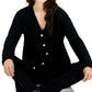 INC International Concepts Women's Rhinestone Button Chunky Cardigan Black Size Large