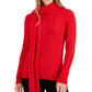 Charter Club Women's Solid Cable Scarf Sweater Red Size X-Large