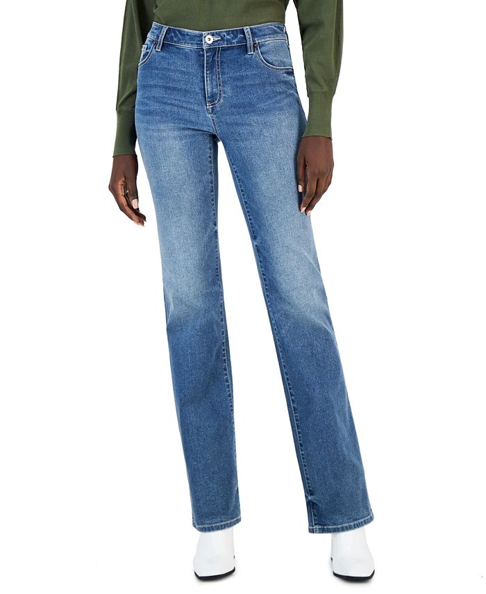 INC International Concepts Women's Mid Rise Bootcut Jeans Blue Size 14