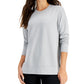 ID Ideology Women's Active Solid Crewneck Top Gray Size Large