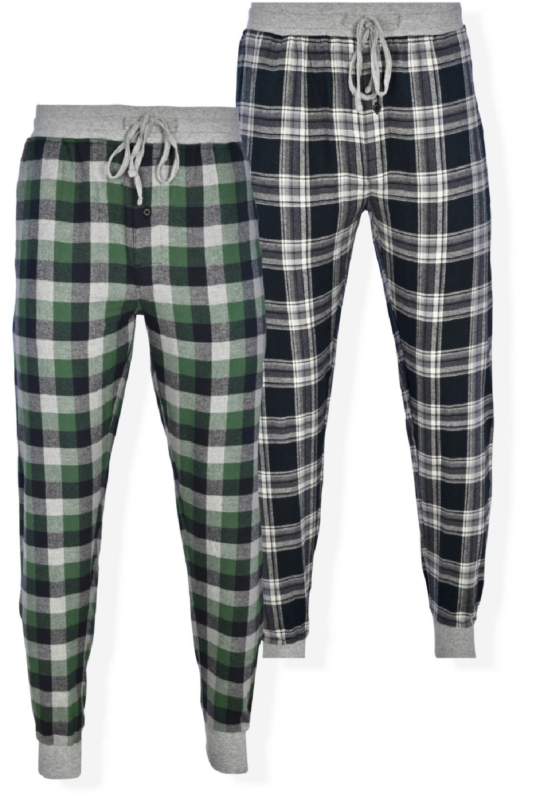 Hanes Men's 2Pk Flannel Sleep Jogger Pants Green Size Medium