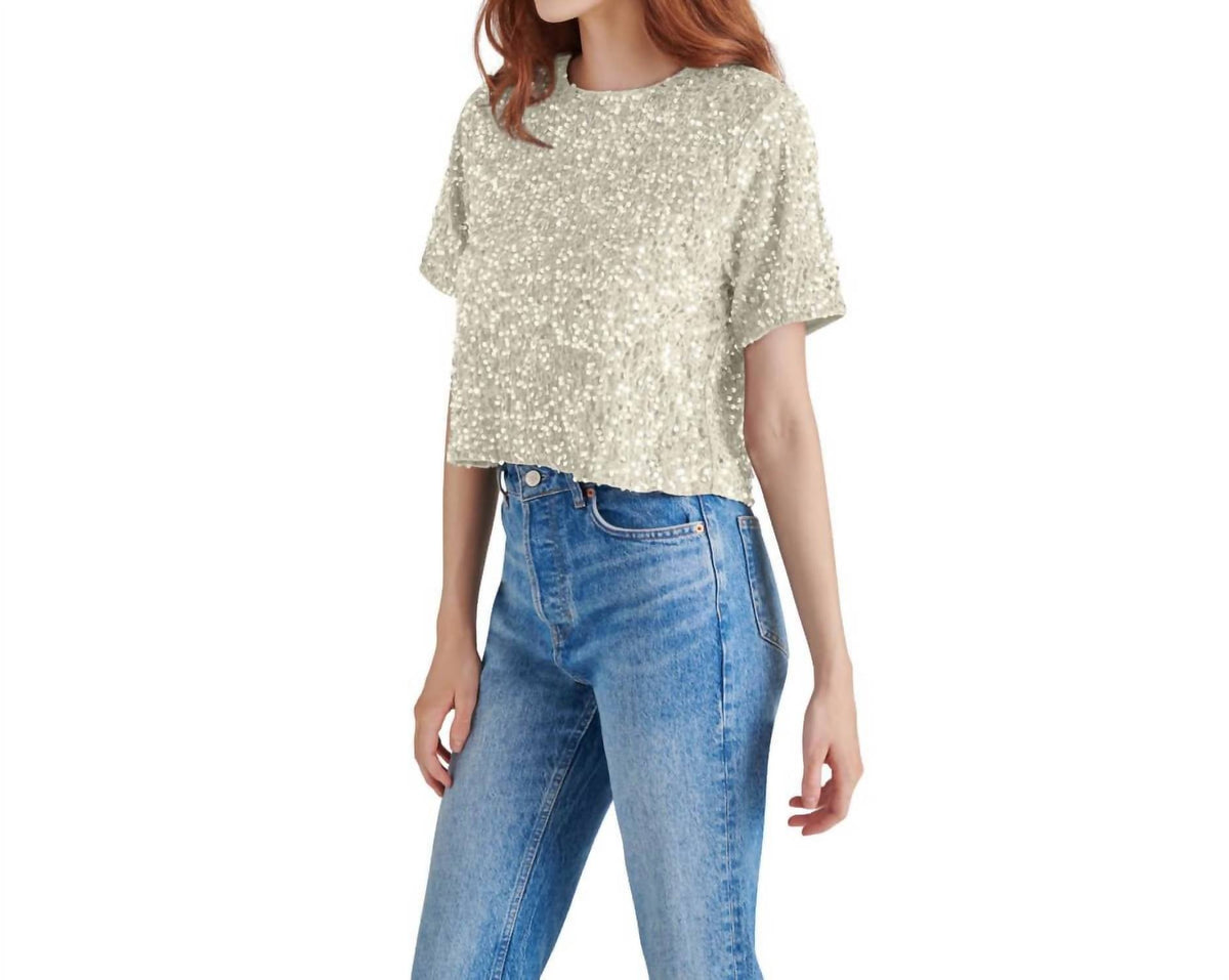 Steve Madden - Cressa Sequin Short Sleeve Top