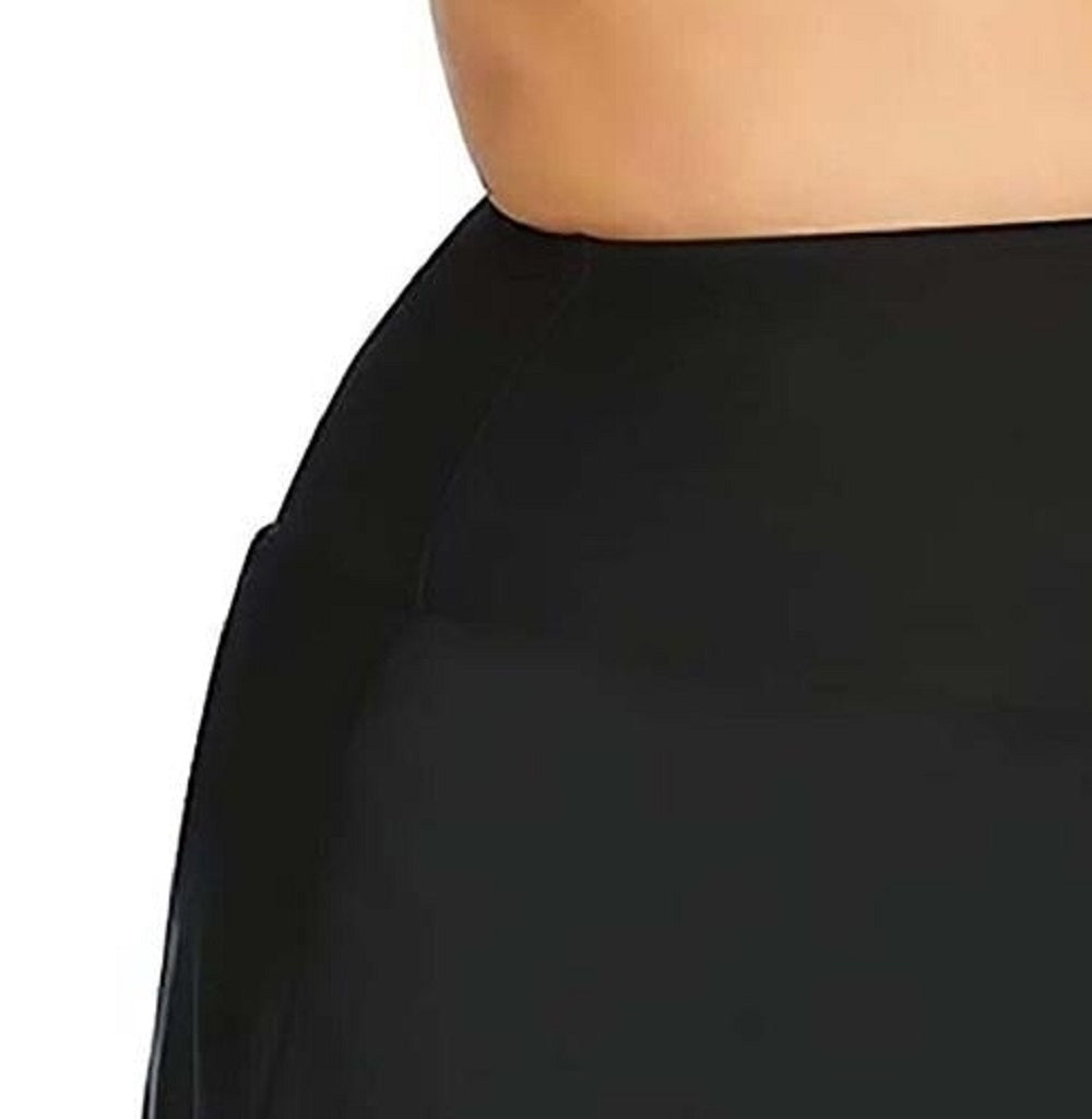 Island Escape Women's Tummy Control Swim Skirt Swimsuit Black Size 20W