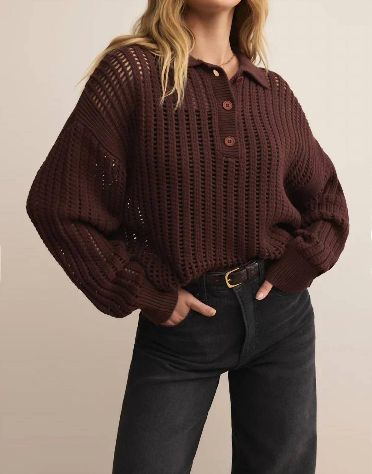 Z Supply - Looking Glass Crochet Sweater