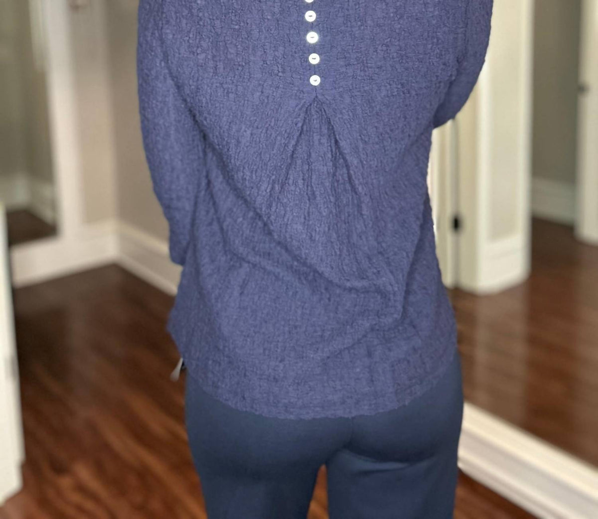 Multiples - 3/4 Sleeve Scoop Neck Swing Top